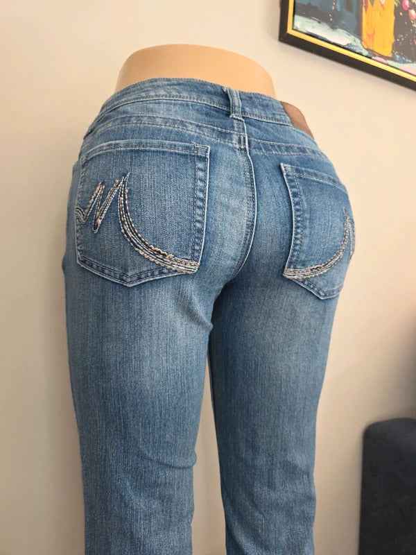 Maurices Low Rise Baby Bootcut Vintage Y2K Jeans UK Size 8