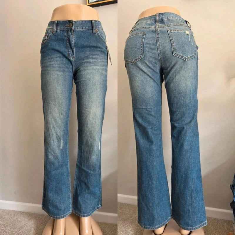 Vintage Y2K Jeanology Mid Rise Bootcut Jeans UK Size 10