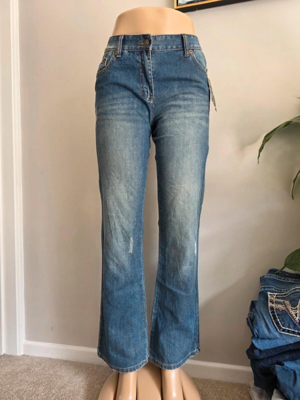 Vintage Y2K Jeanology Mid Rise Bootcut Jeans UK Size 10