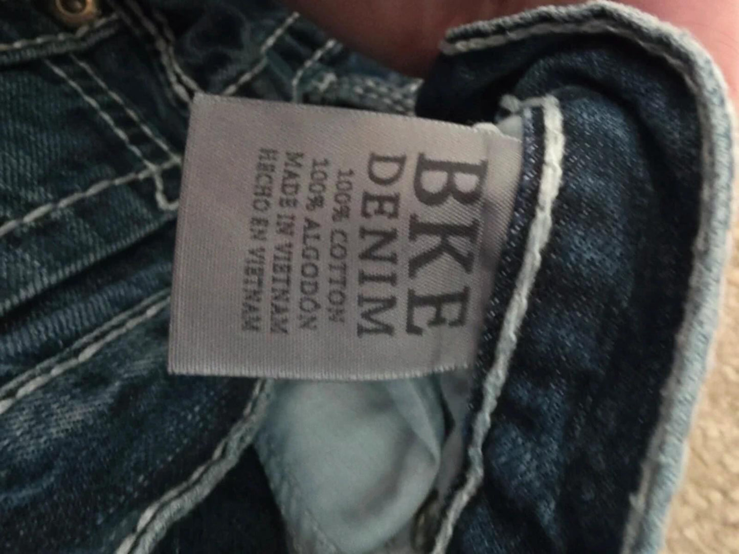 BKE Vintage Y2K Tyler Mid Rise Wide Leg Bootcut Jeans UK Size 8 Petite