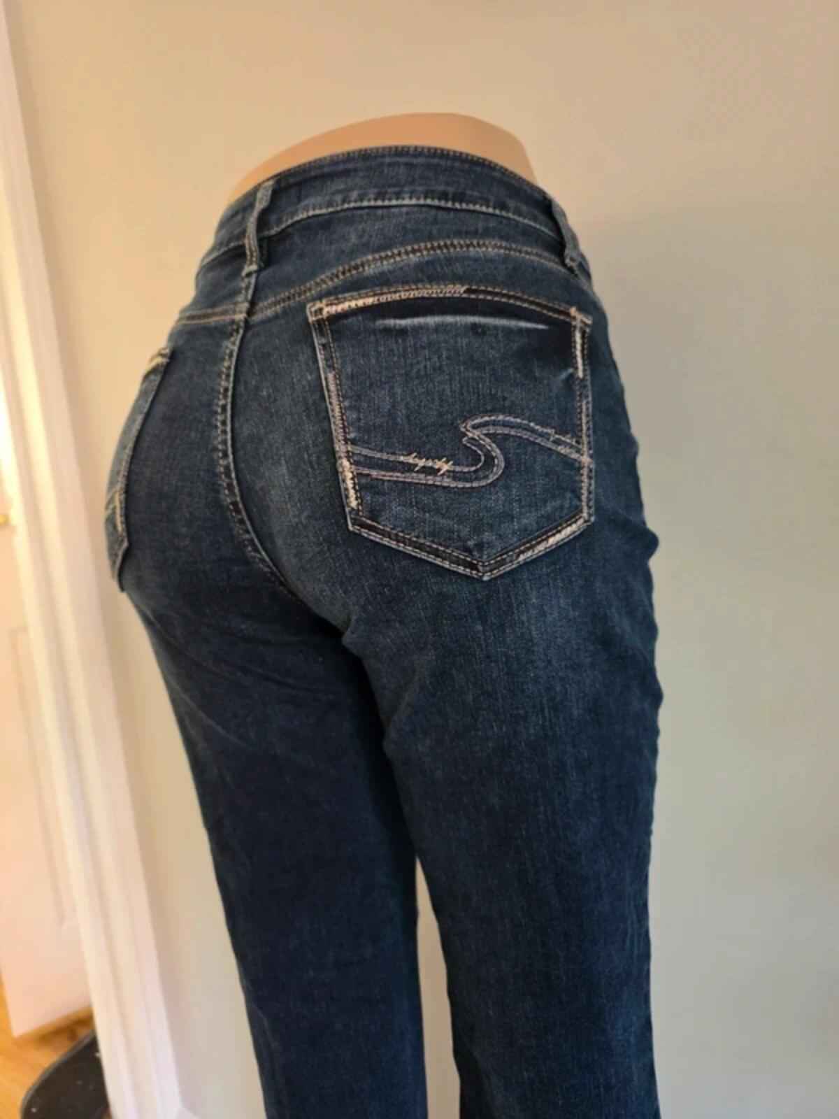 Silver Jeans Mid Rise Bootcut Jeans UK Size 12 Tall