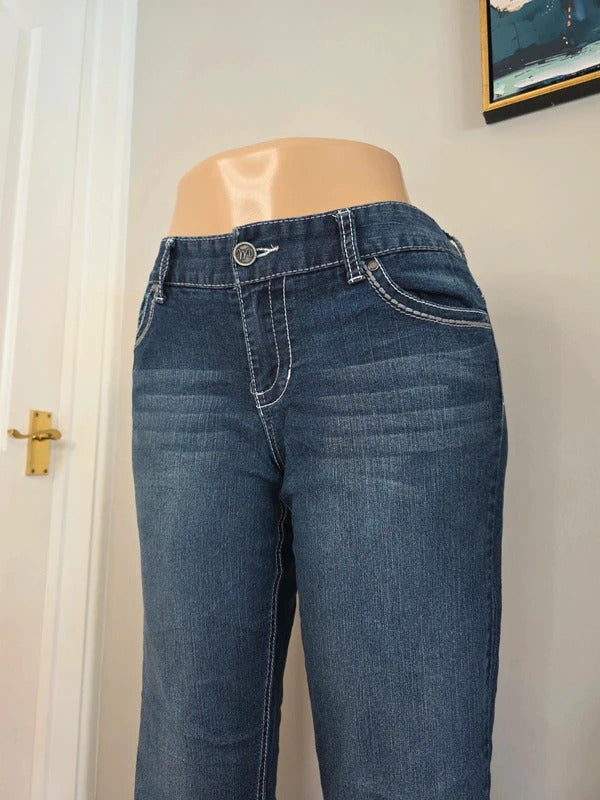Maurices Mid Rise Bootcut Vintage Y2K Jeans UK Size 12/14 Petite