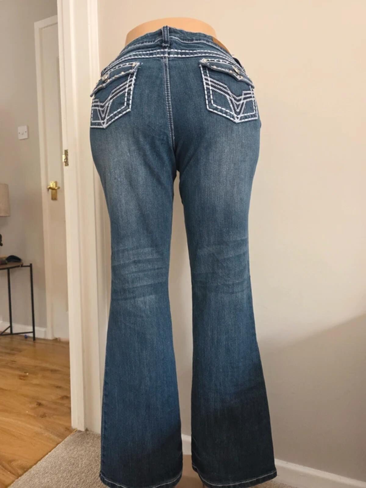 Project Indigo Low Rise Bootcut Vintage Y2K Jeans UK Size 12