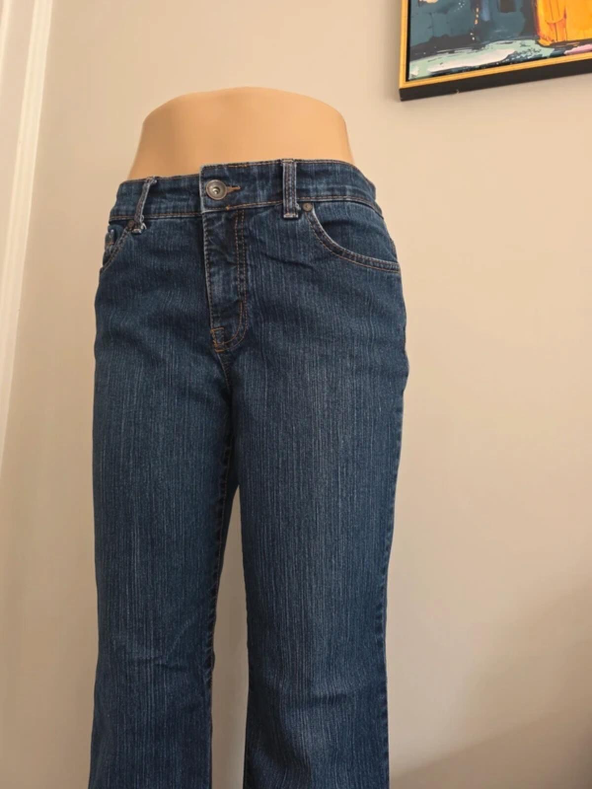 Nine West Vintage Y2K Mid Rise Wide Leg Bootcut Jeans UK Size 10