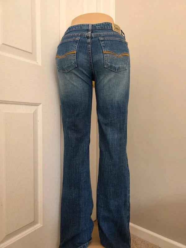 L.E.I. Mid Rise Bootcut Vintage Y2K Jeans UK Size 8  Tall