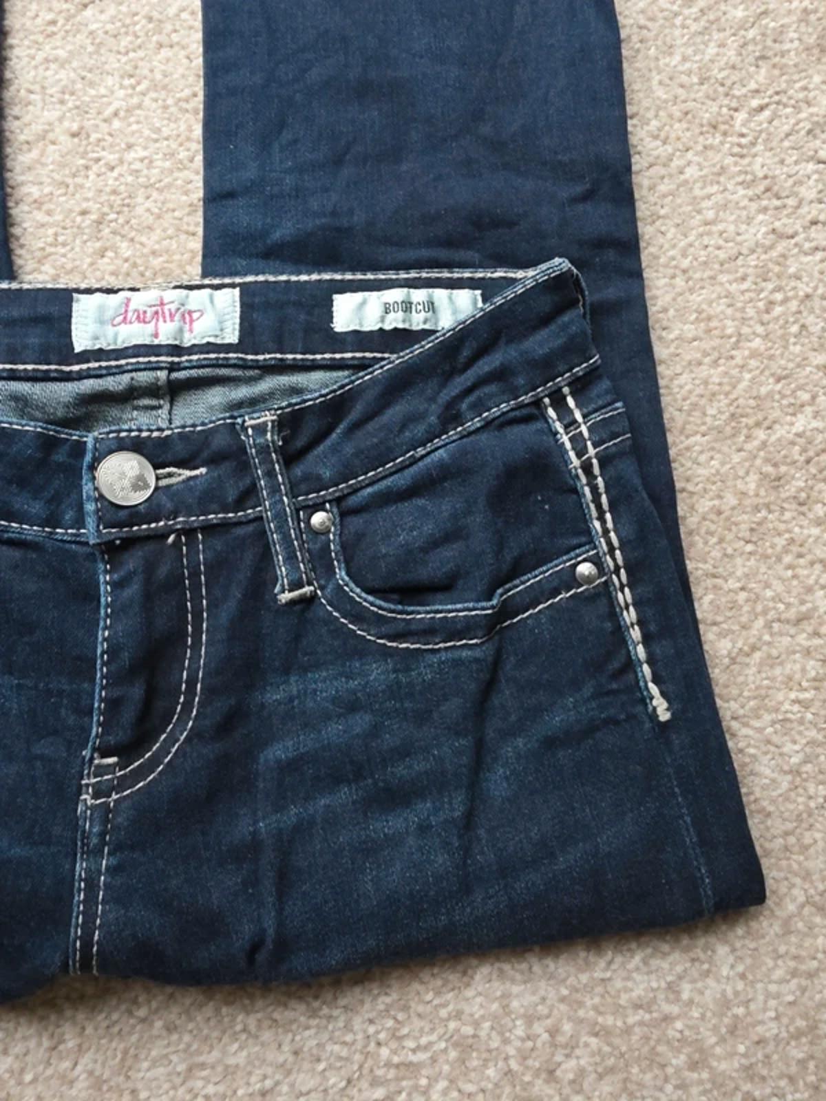 Vintage Y2K Daytrip Ultra Low Rise Bootcut Jeans UK Size 8 Petite