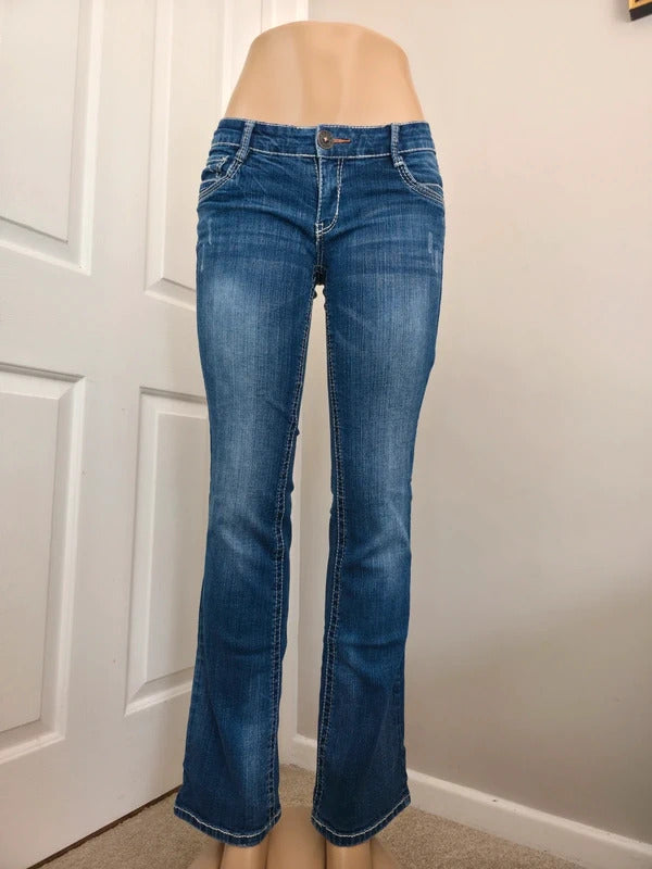 Ariya Low Rise Skinny Bootcut Vintage Y2K Jeans UK Size 8 Petite