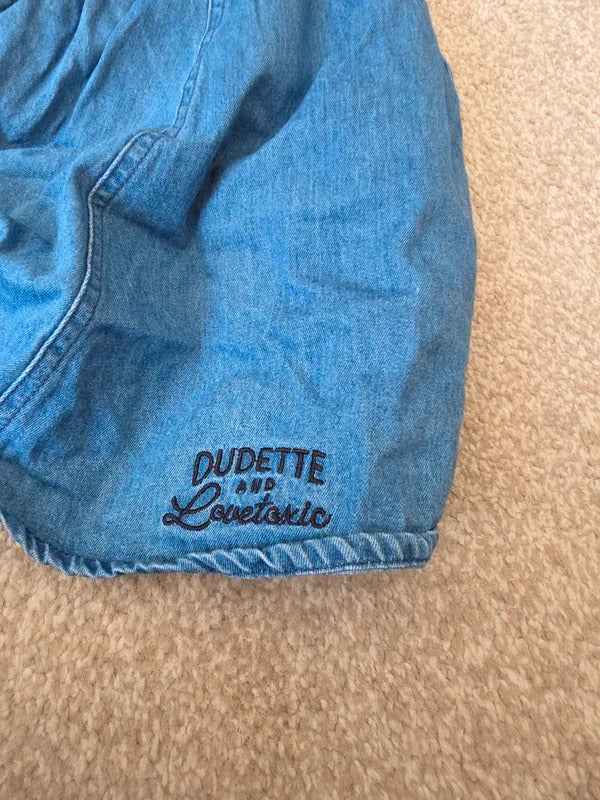 Japanese Y2K Flowy Denim Mini Skort UK Size 4/6