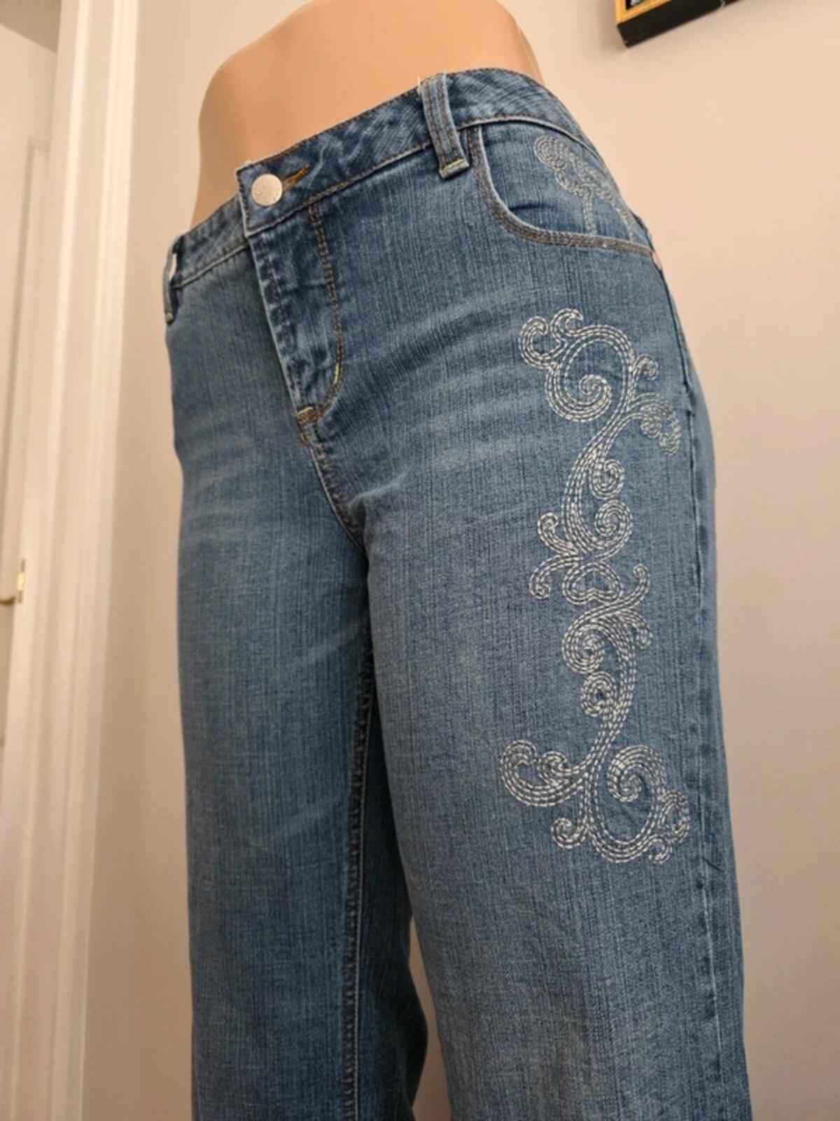 Vintage Y2K Thalia Sodi Mid Rise Flared Jeans UK Size 14