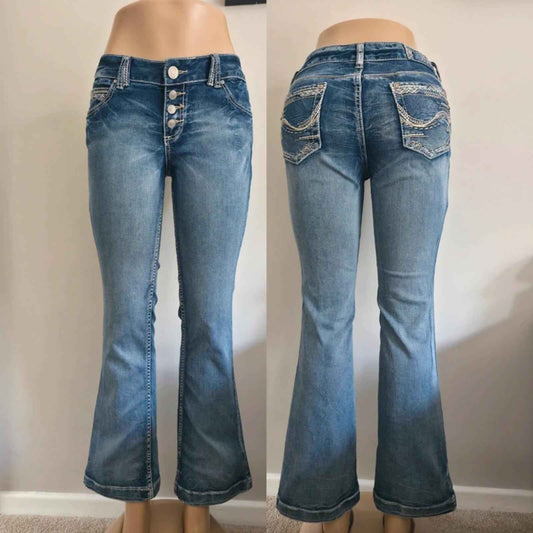 Amethyst Mid Rise Bootcut Vintage Y2K Jeans UK Size 10 Petite
