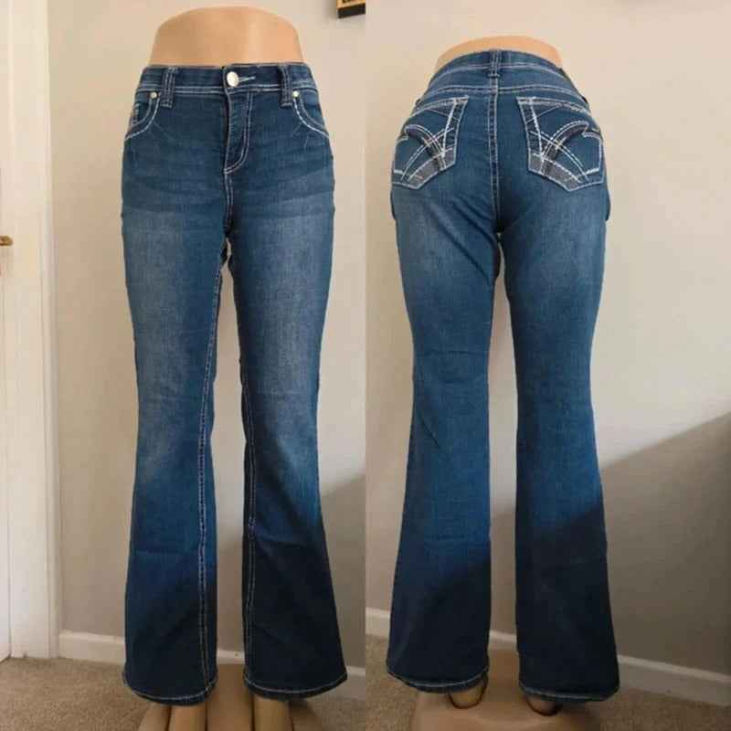 Love Indigo Mid Rise Bootcut Vintage Y2K Jeans UK Size 12