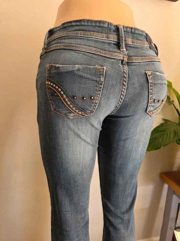 Vintage Y2K Stradivarius Low Rise Skinny Jeans UK Size 10/12