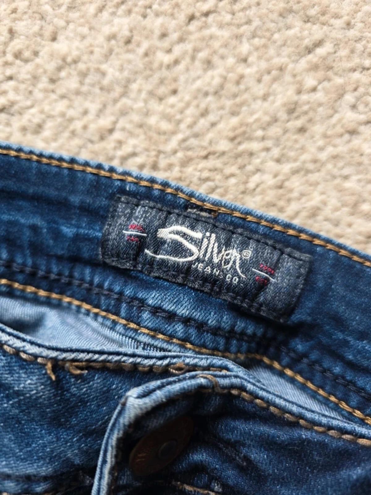 Vintage Y2K Silver Jeans Mid Rise Bootcut Jeans UK Size 12