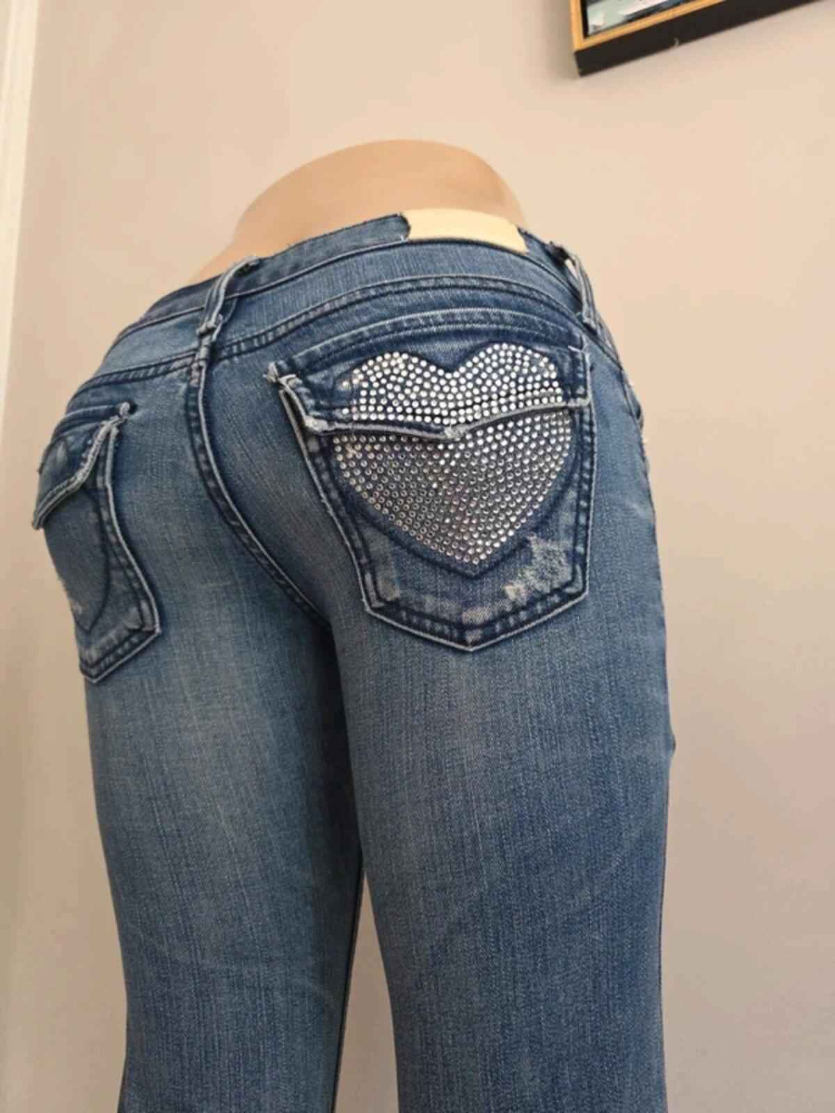 Vintage Y2K 3room+s Ultra Low Rise Skinny Jeans UK Size 6