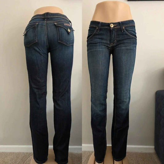 Hudson Low Rise Straight Leg Jeans UK Size 8 Tall
