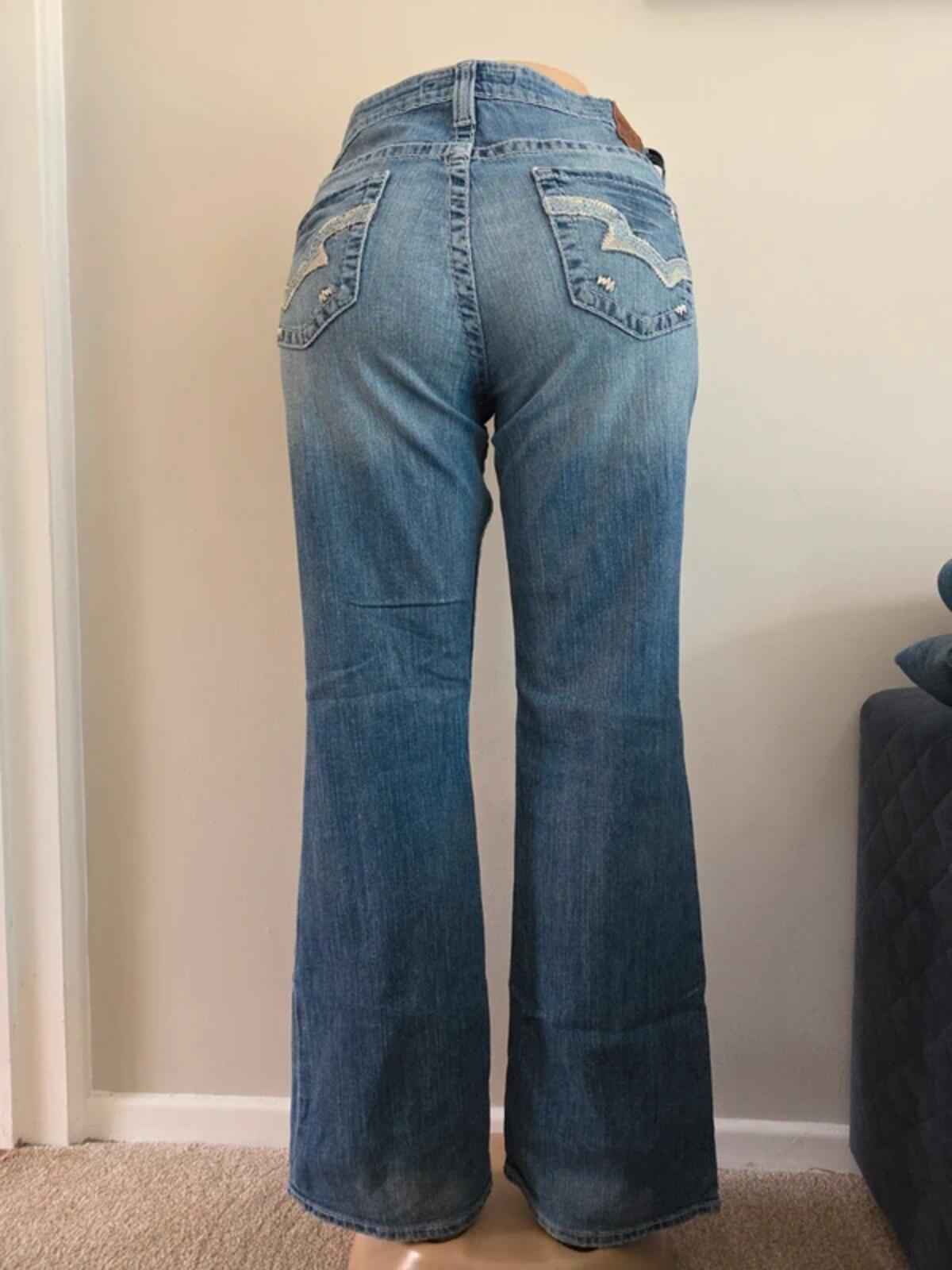Big Star Mid Rise Bootcut Vintage Y2K Jeans UK Size 16