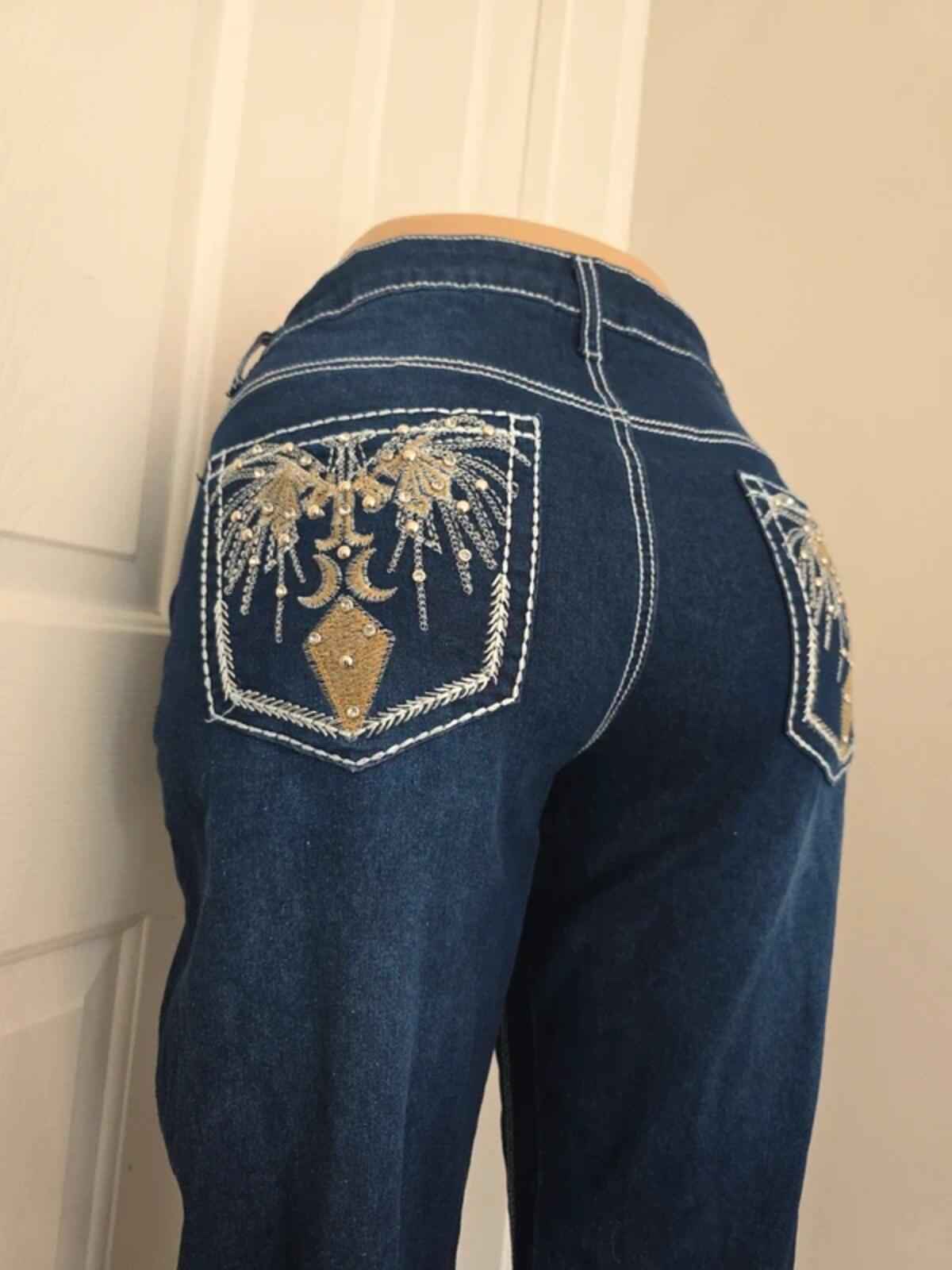 VIP Jeans High Rise Capri Vintage Y2K Jeans UK Size 16/18