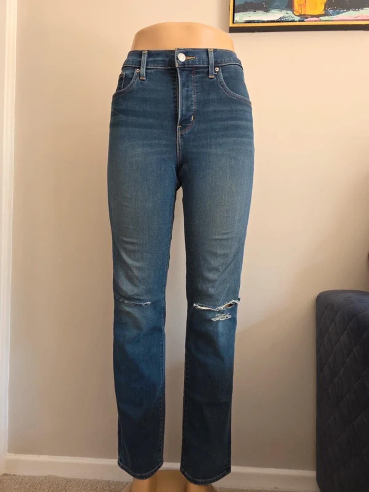 Levi's Vintage Y2K Mid Rise Slim Distressed Jeans UK Size 12