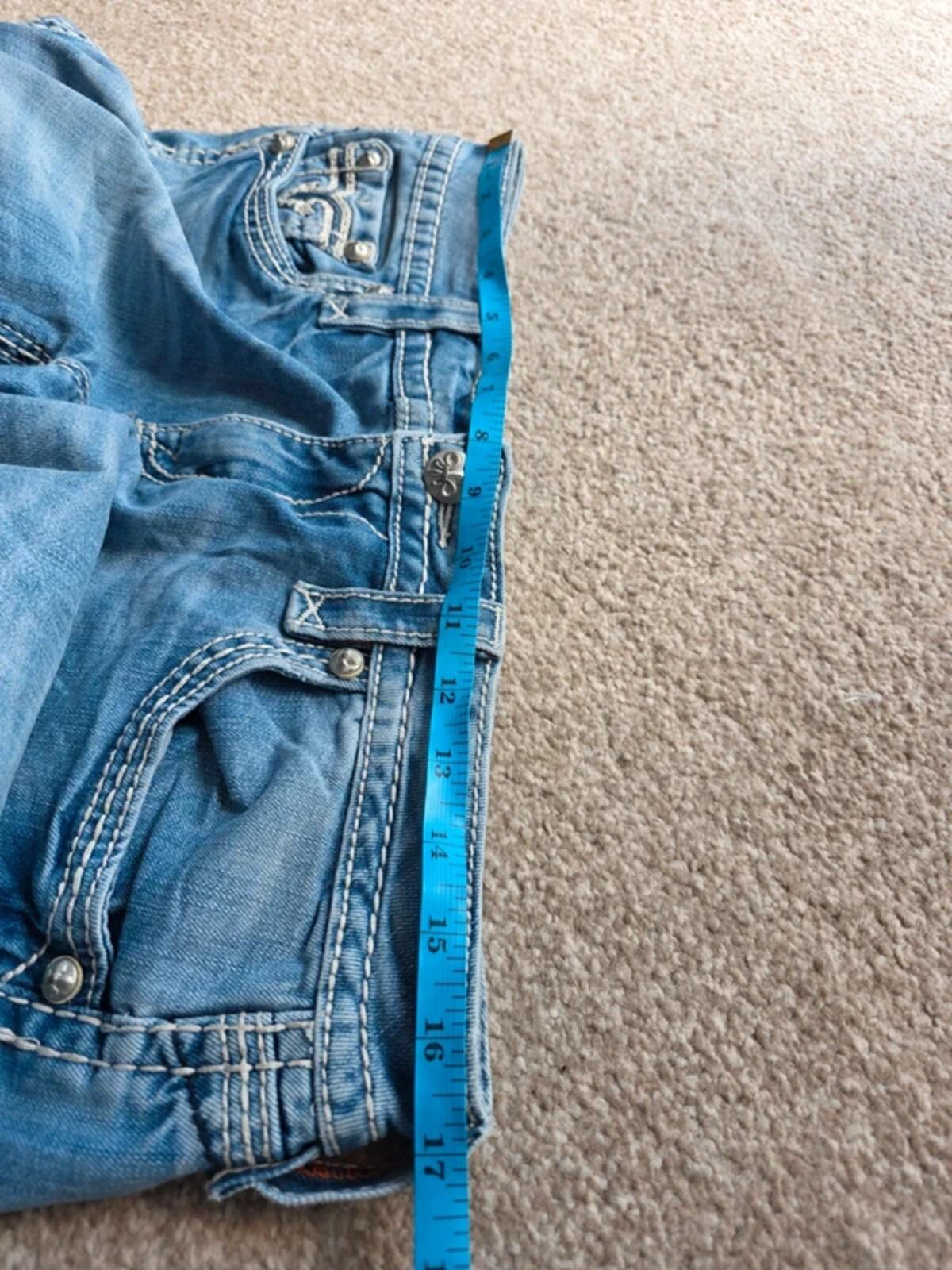 Vintage Y2K Rock Revival Low Rise Bootcut Jeans UK Size 10/12 Tall