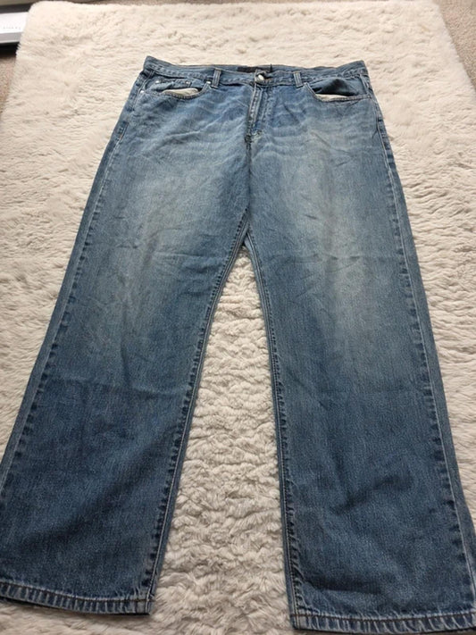 Vintage Y2K Calvin Klein Low Rise Relaxed Straight Jeans Baggy Denim UK 20 Petite