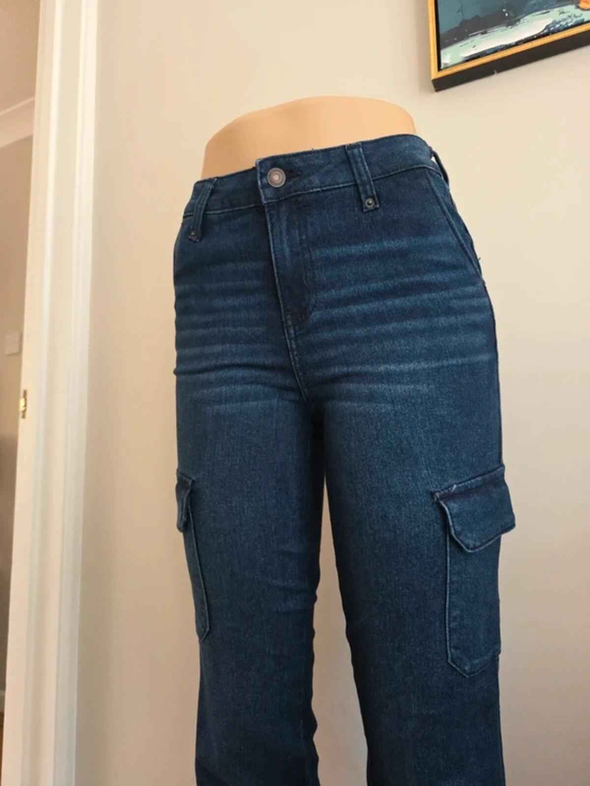 Time and Tru Vintage Y2K Mid Rise Bootcut Cargo Jeans UK Size 8