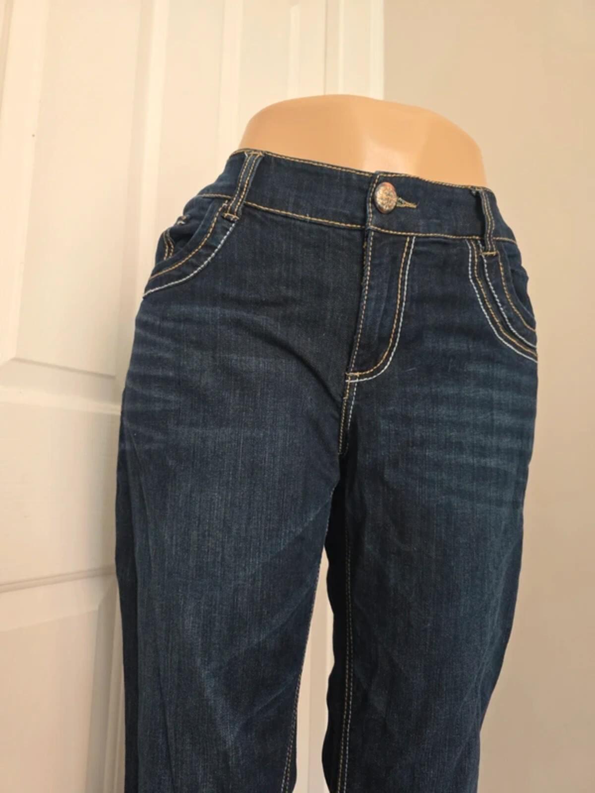 Seven7 Luxe Mid Rise Straight Vintage Y2K Jeans UK Size 18 Petite