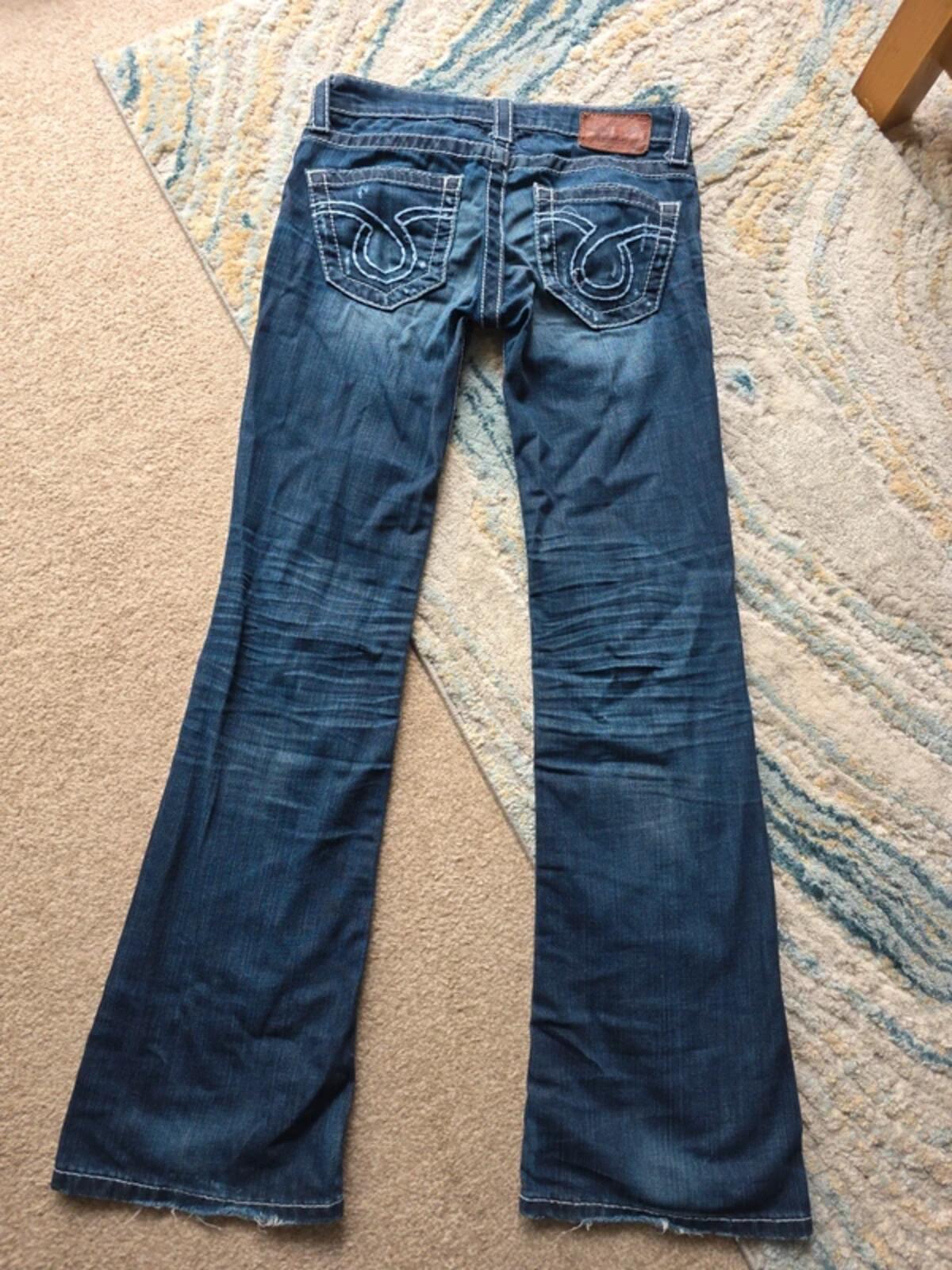 Big Star Vintage Y2K Ultra Low Rise Bootcut Jeans UK Size 4