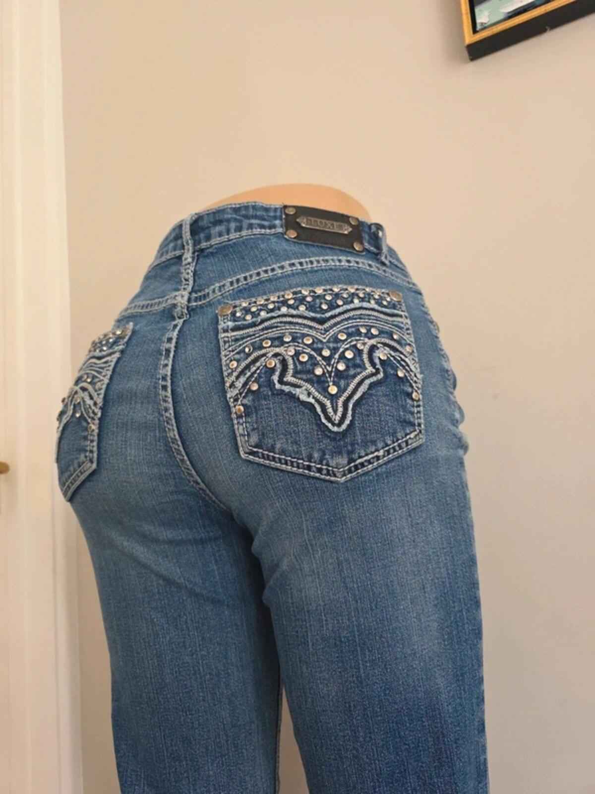 Luxe Mid Rise Bootcut Vintage Y2K Jeans UK Size 8 Petite