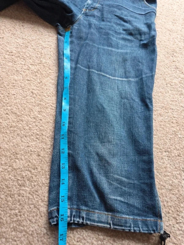 Vintage Y2K Peyton Place Mid Rise Cropped Jeans UK Size 6
