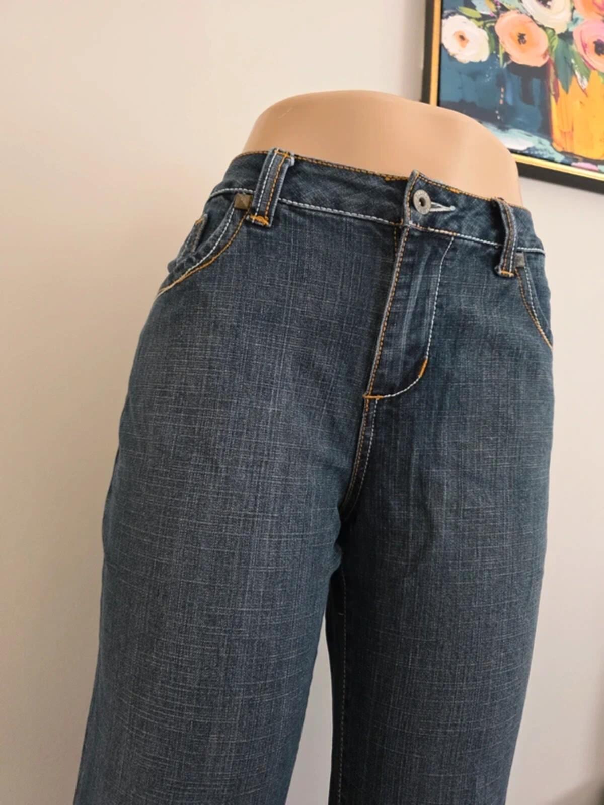 Baccini Mid Rise Wide Leg Vintage Y2K Jeans UK Size 10 Petite