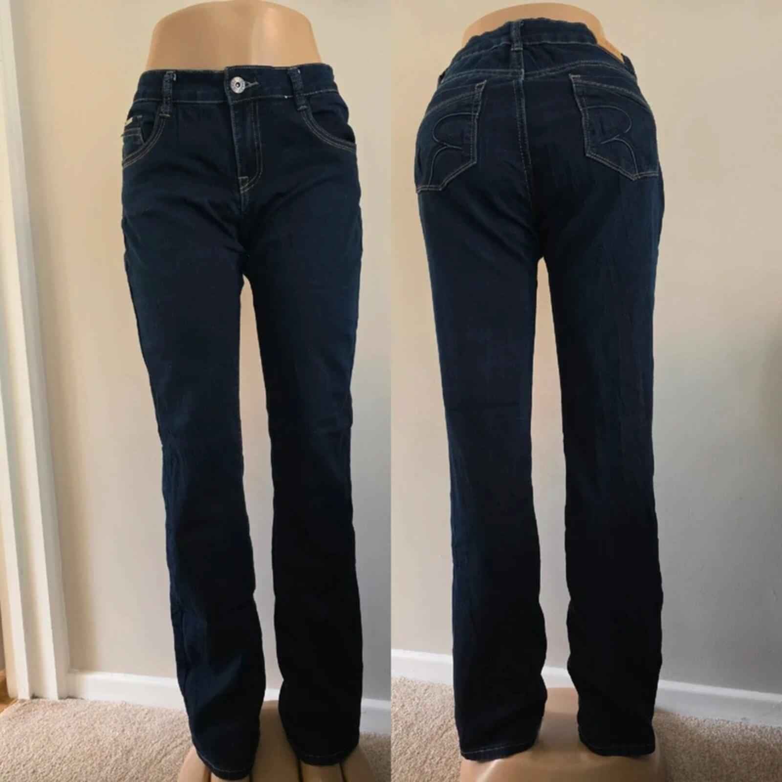 Rodeo Mid Rise Straight Vintage Y2K Jeans UK Size 10 Tall