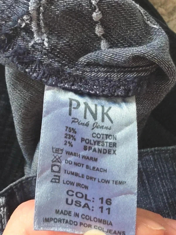 PNK Vintage Y2K Petite Mid Rise Wide Bootcut Jeans UK Size 12
