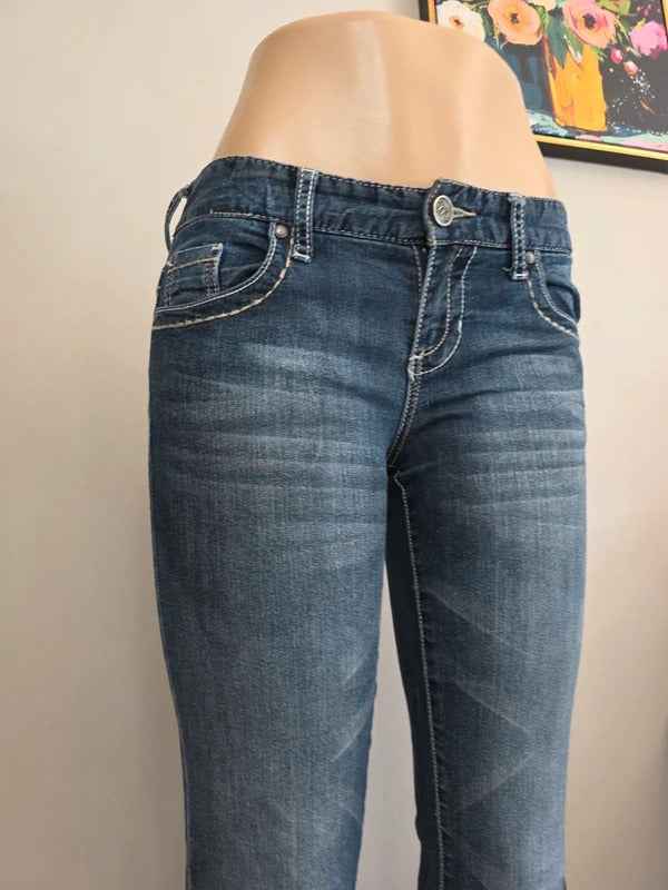 Maurices Low Rise Bootcut Vintage Y2K Jeans UK Size 6/8 Petite