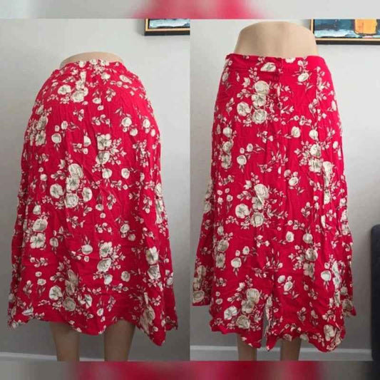 Sag Harbor Vintage Y2K Floral Midi Skirt UK Size 14/16