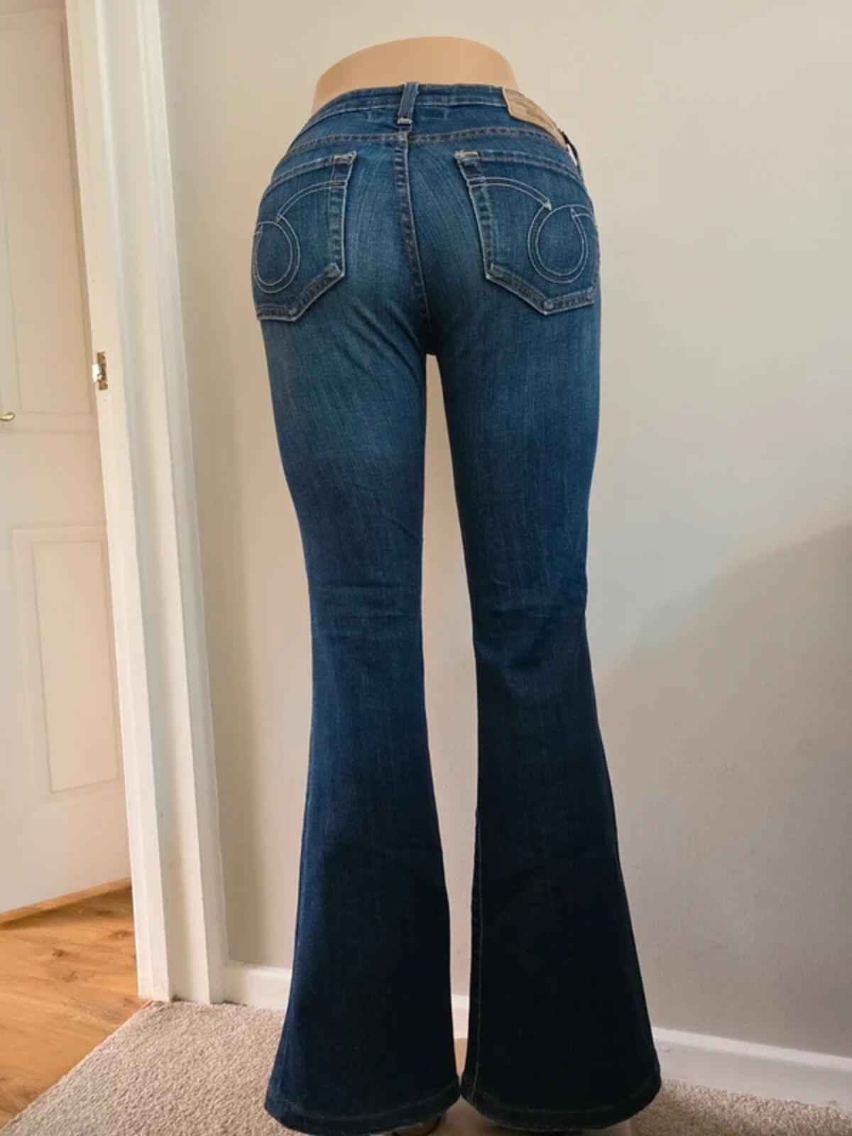 Big Star Ultra Low Rise Flared Vintage Y2K Jeans UK Size 4/6