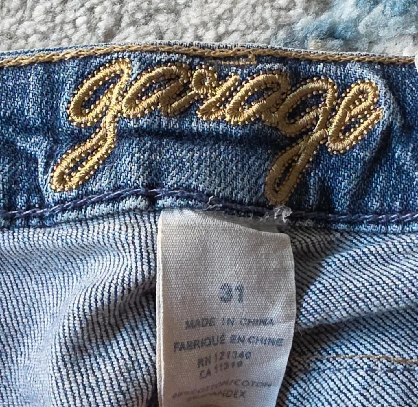 Garage Low Rise Straight Vintage Y2K Jeans UK Size 10 Tall