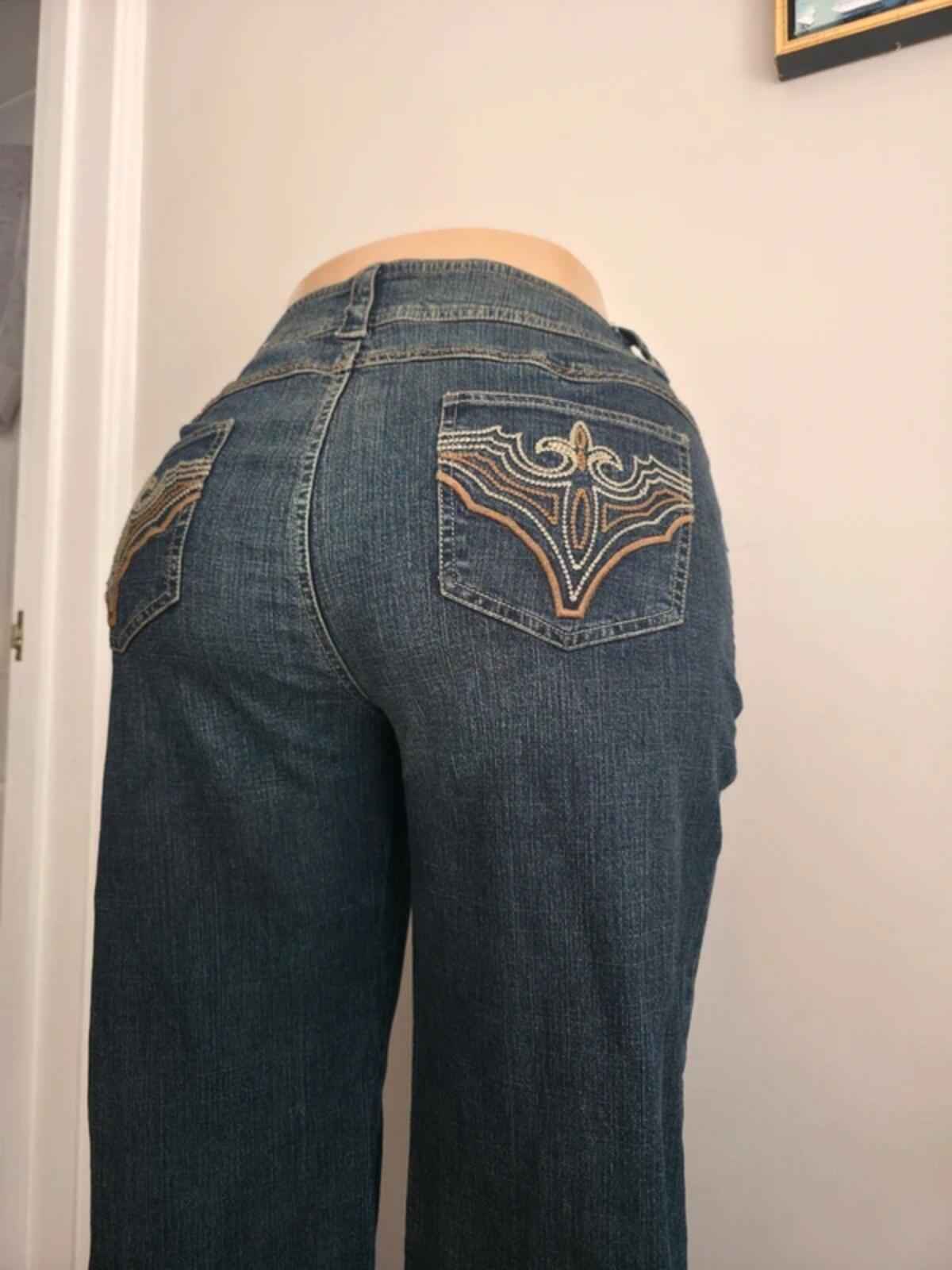 Bandolino Mid Rise Wide Leg Vintage Y2K Baggy Jeans UK Size 14