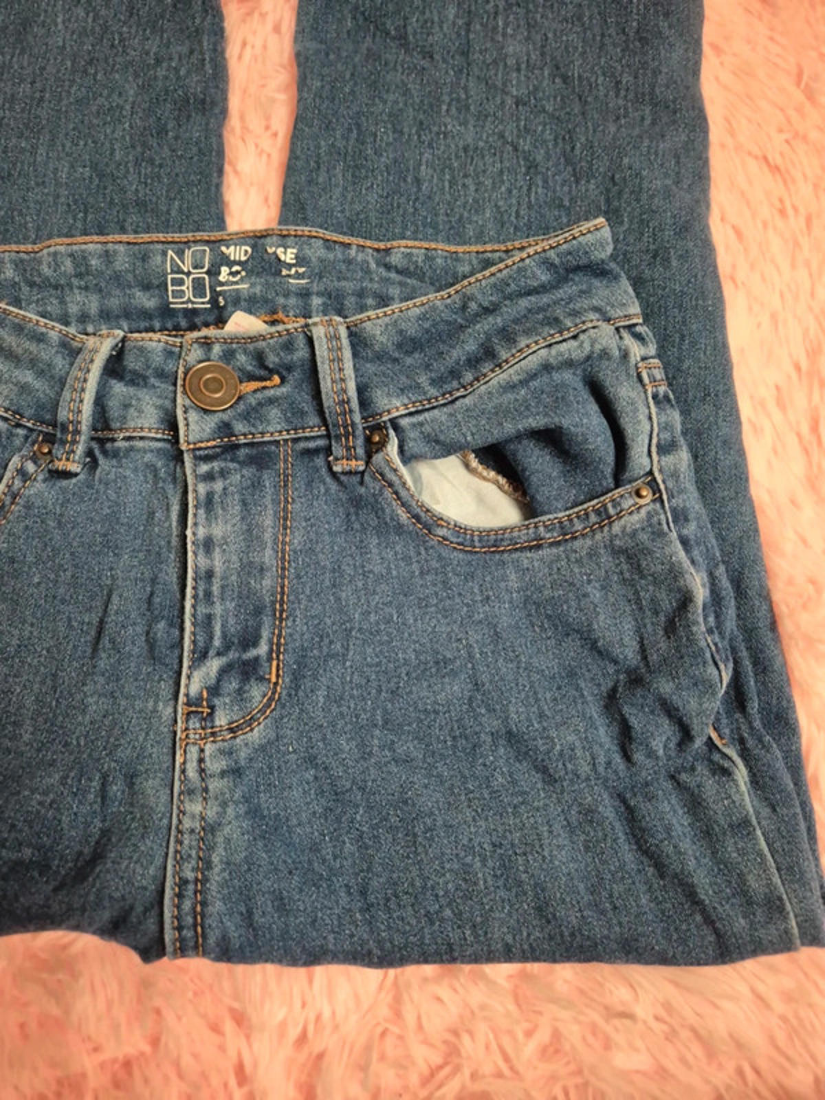 Vintage Y2K NoBo Stretch Bootcut Jeans UK 4