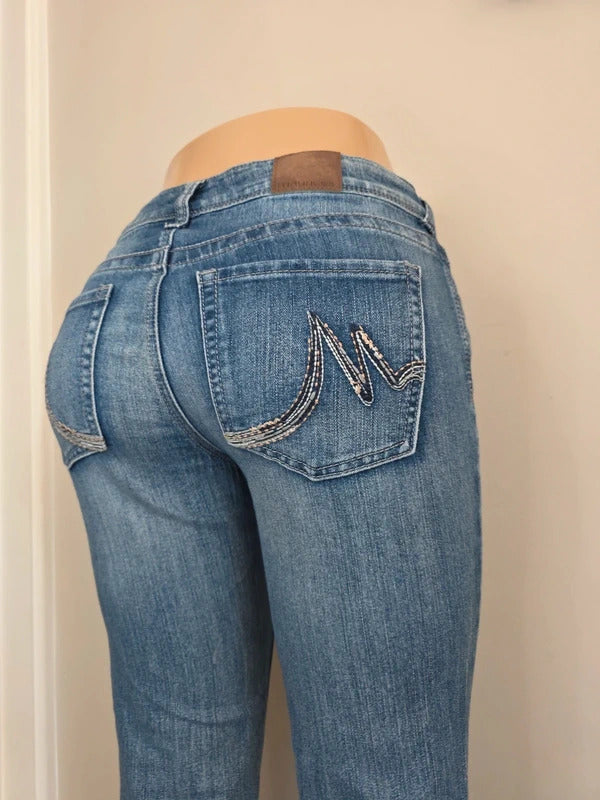 Maurices Low Rise Baby Bootcut Vintage Y2K Jeans UK Size 8