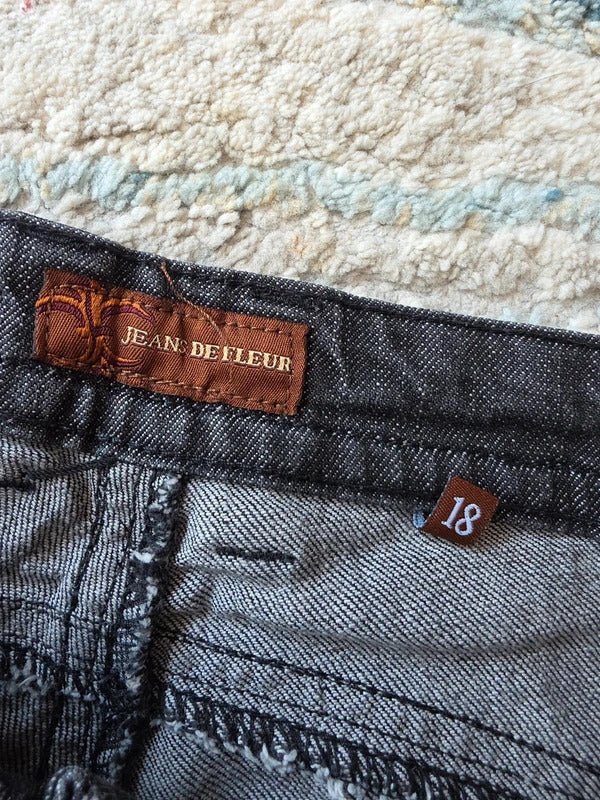 Jeans De Fleur High Rise Skinny Vintage Y2K Embellished Jeans UK Size 16