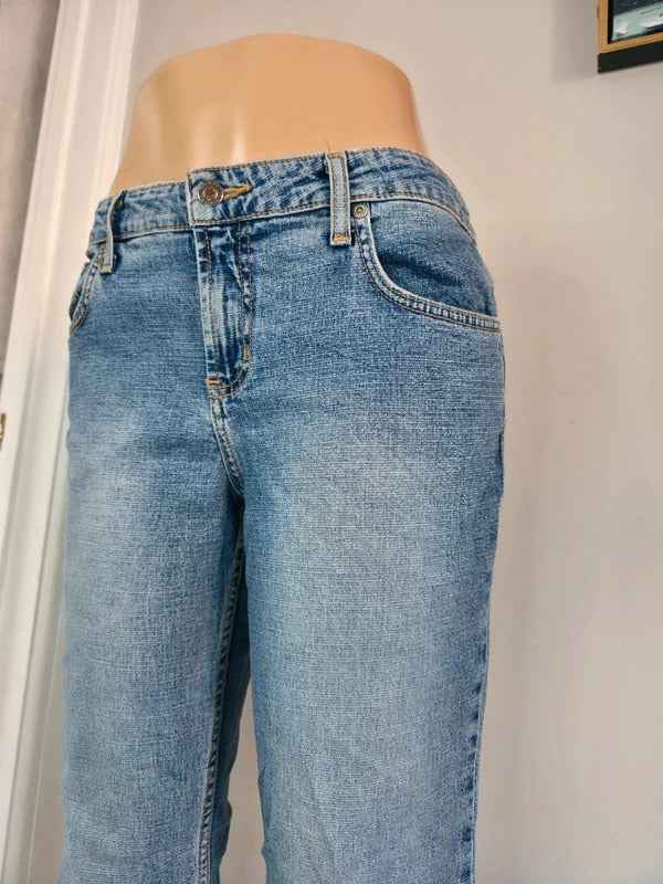 Arizona Mid Rise Flared Vintage Y2K Jeans UK Size 12/14 Petite