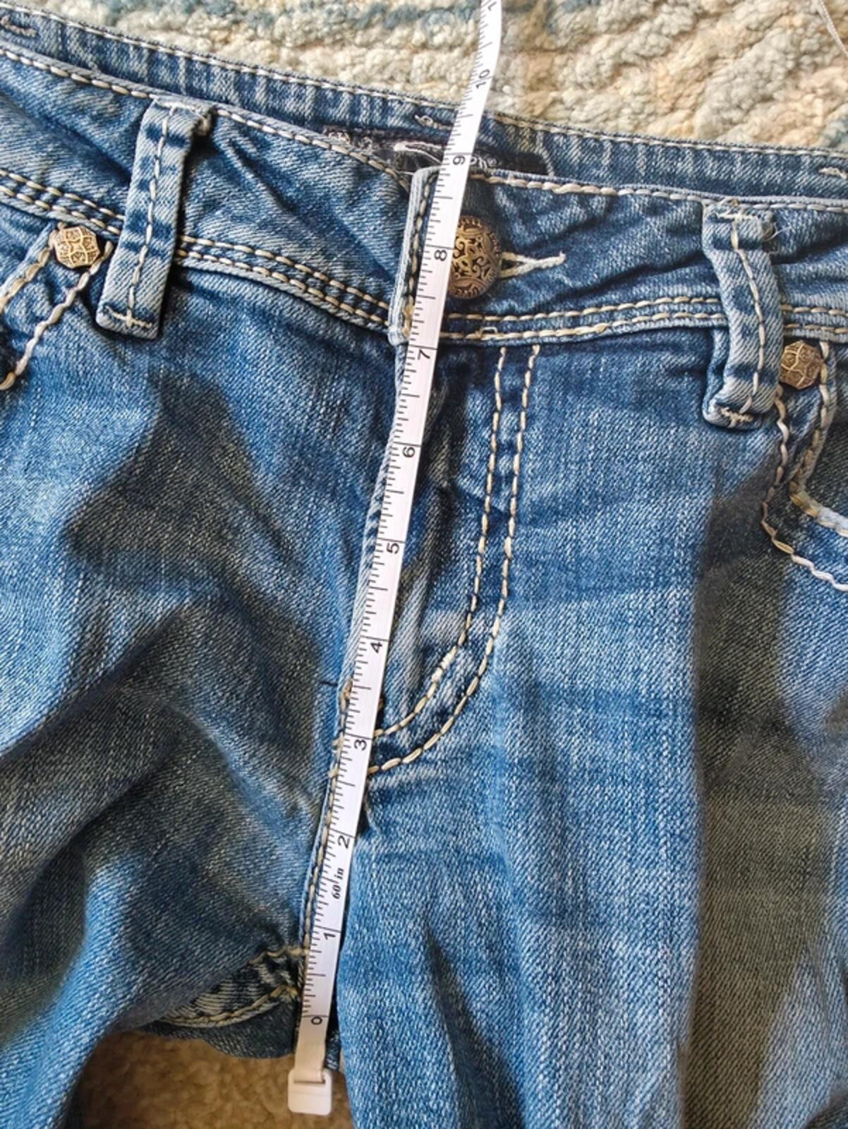Silver Mid Rise Bootcut Vintage Y2K Jeans UK Size 10/12 Petite
