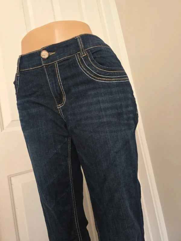 Seven7 Luxe Mid Rise Straight Vintage Y2K Jeans UK Size 18 Petite