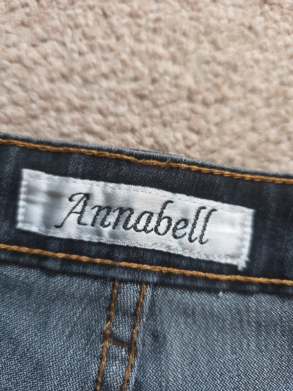 Annabell Mid Rise Cropped Vintage Y2K Jeans UK Size 12/14