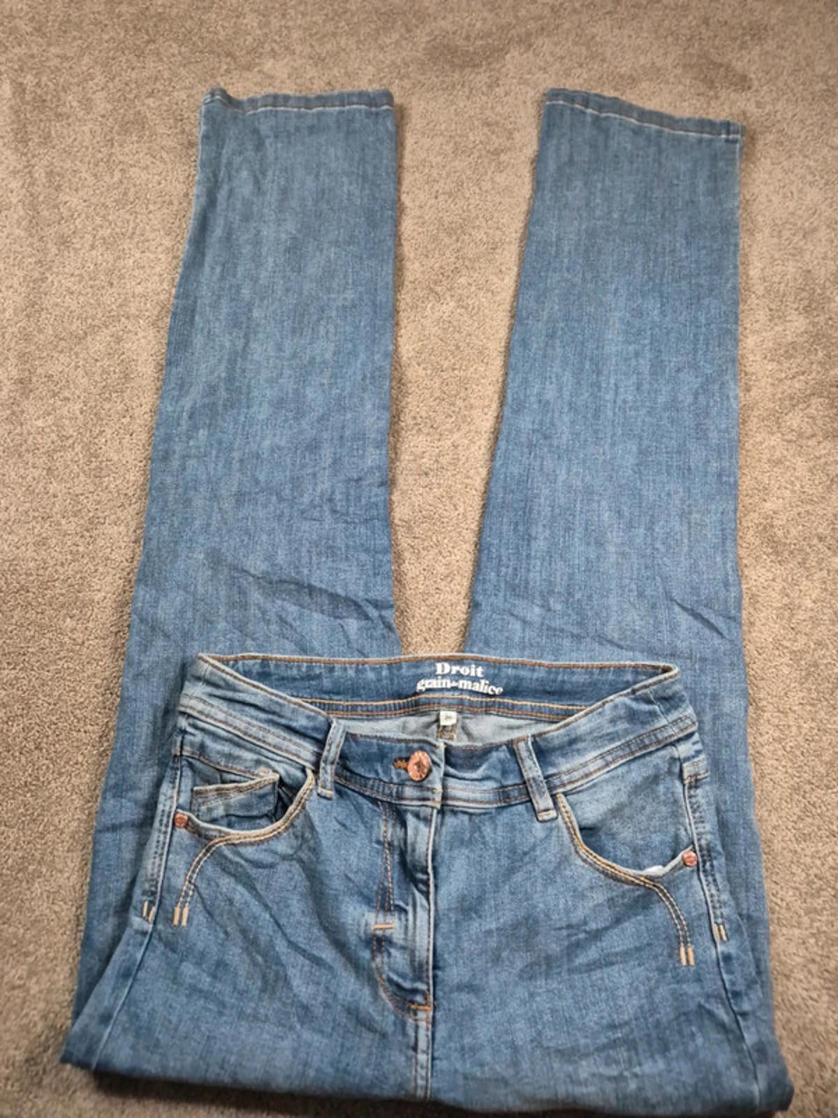 Grain de Malice Droit Jeans – Mid Rise Straight Leg (UK 8) '