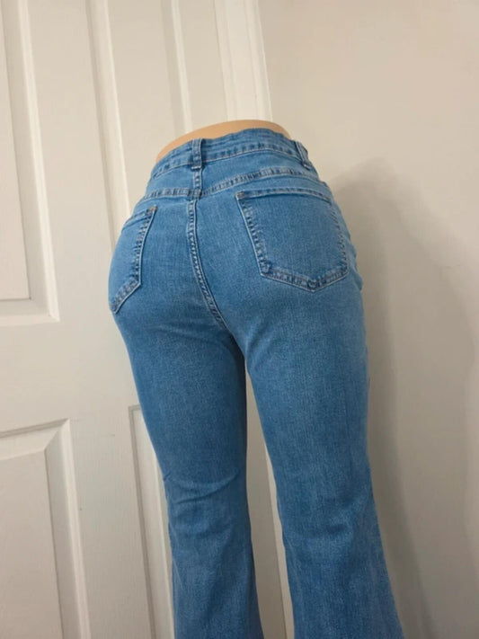Gilipur High Rise Flared Vintage Y2K Jeans UK Size 8 Petite