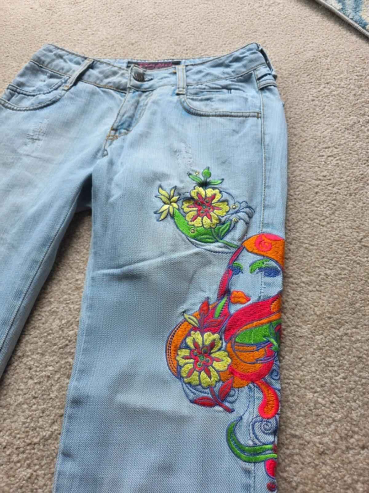 Flygirl Low Rise Straight Leg Jeans UK Size 6