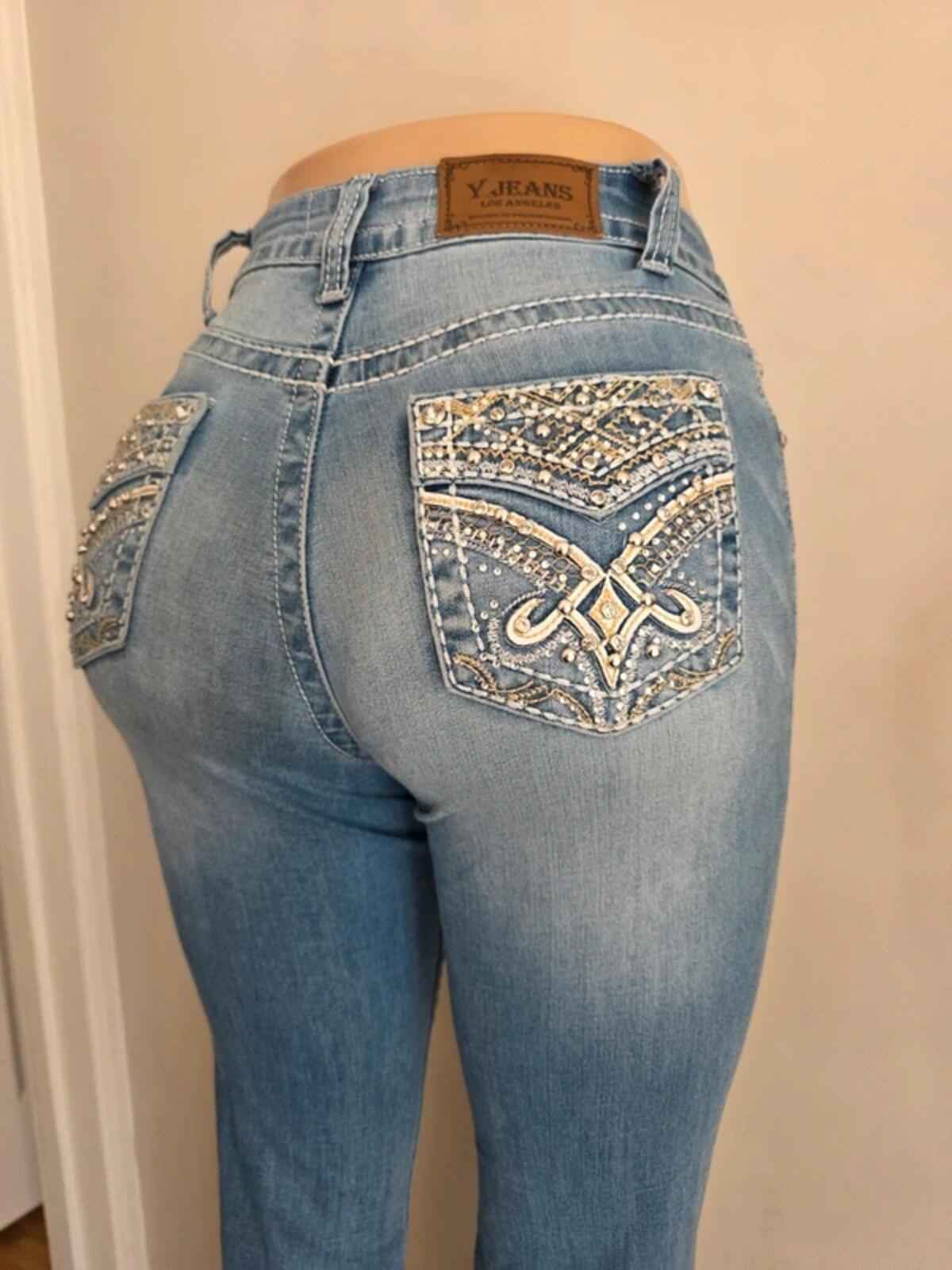 Vintage Y2K Y Jeans Mid Rise Bootcut Jeans UK Size 4-6