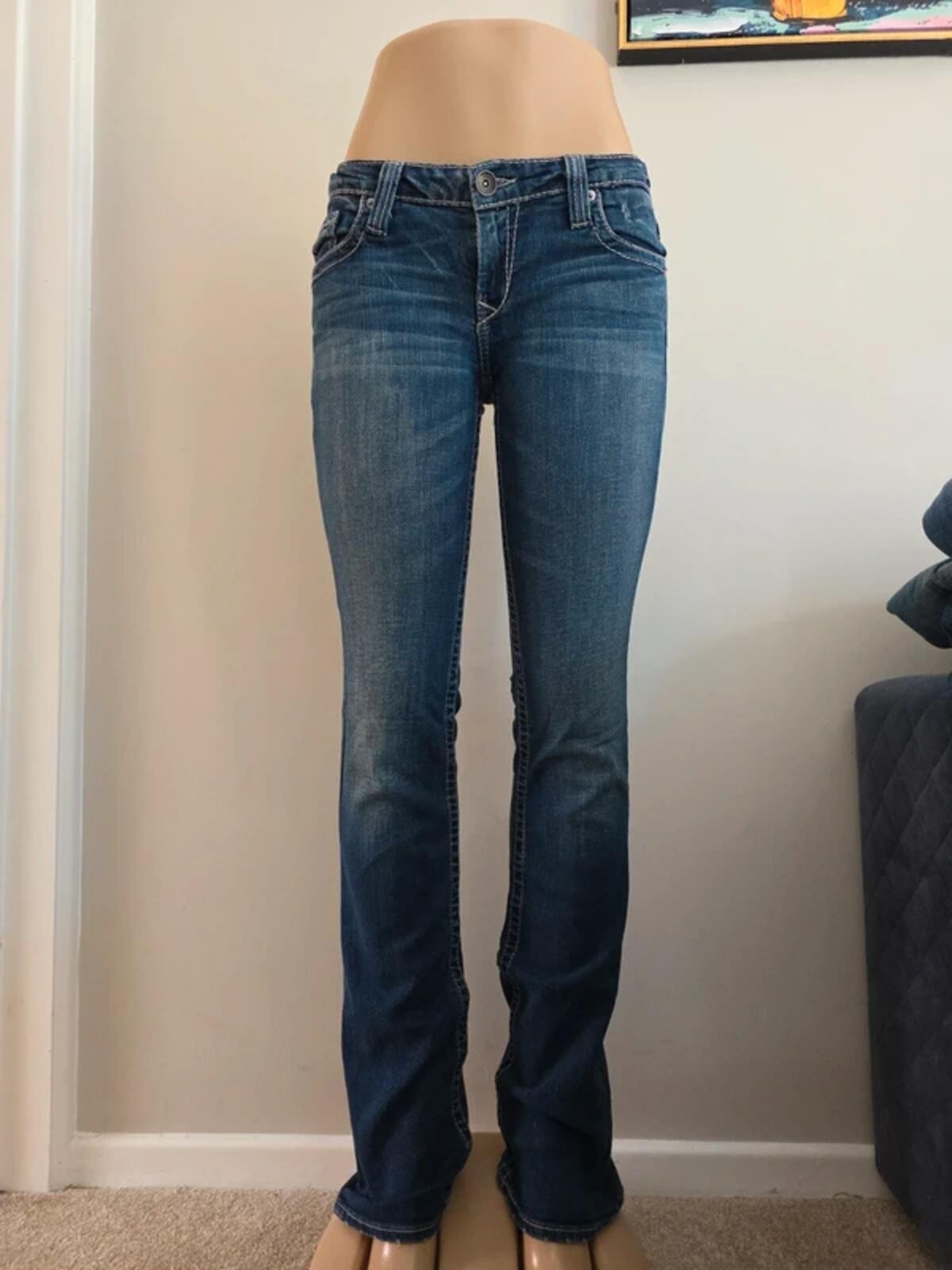 Big Star Ultra Low Rise Bootcut Vintage Y2K Jeans UK Size 8 Tall