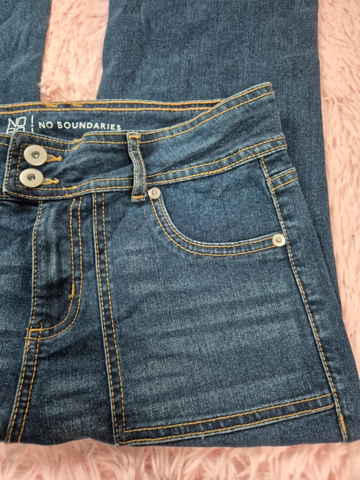 Vintage Y2K No Boundaries Mid Rise Flared Jeans UK 10